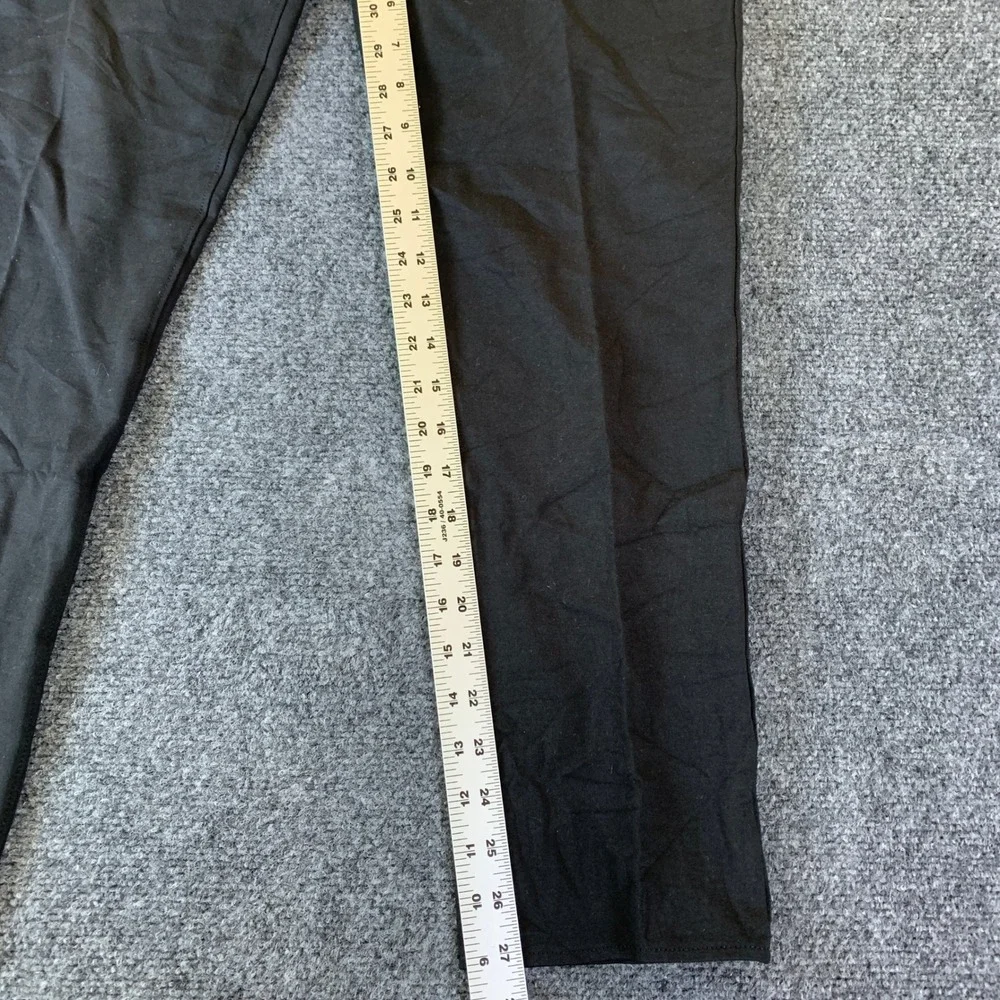 Calvin Klein Jeans Skinny Pants Mens 33 Black Faux Leather Pocket Detail